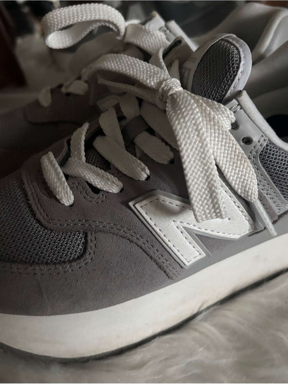 Womens Gray White Athletic platform Sneakers - Comfortable Everyday Shoes